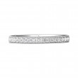 FlyerFit® 18K White Gold Micropave Bead Set Wedding Band