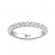 FlyerFit® 14K White Gold Shared Prong Wedding Band