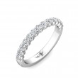 FlyerFit® 14K White Gold Shared Prong Wedding Band