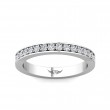 FlyerFit® 14K White Gold Micropave Bead Set Wedding Band