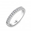 FlyerFit® 14K White Gold Micropave Bead Set Wedding Band