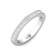 FlyerFit® Platinum Micropave Bead Set Wedding Band