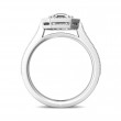 FlyerFit® 14K White Gold Micropave Halo Engagement Ring