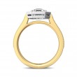 FlyerFit® 14K Yellow and 14K White Gold Micropave Halo Engagement Ring