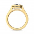 FlyerFit® 18K Yellow Gold Micropave Halo Engagement Ring