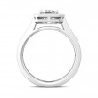 FlyerFit® 14K White Gold Micropave Halo Engagement Ring