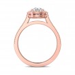 FlyerFit® 14K Pink Gold Micropave Halo Engagement Ring