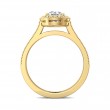 FlyerFit® 14K Yellow Gold Micropave Halo Engagement Ring