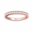 FlyerFit® 18K Pink Gold Micropave Bead Set Wedding Band