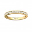 FlyerFit® 18K Yellow Gold Micropave Bead Set Wedding Band