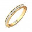 FlyerFit® 18K Yellow Gold Micropave Bead Set Wedding Band