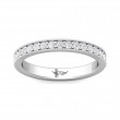 FlyerFit® 14K White Gold Micropave Bead Set Wedding Band