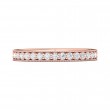 FlyerFit® 18K Pink Gold Micropave Bead Set Wedding Band