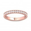 FlyerFit® 18K Pink Gold Micropave Bead Set Wedding Band