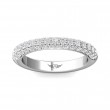 FlyerFit® 18K White Gold Micropave Wedding Band