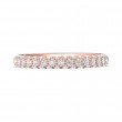 FlyerFit® 18K Pink Gold Micropave Wedding Band