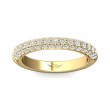 FlyerFit® 14K Yellow Gold Micropave Wedding Band