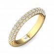 FlyerFit® 14K Yellow Gold Micropave Wedding Band