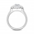 FlyerFit® Platinum Micropave Halo Engagement Ring