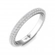 FlyerFit® Platinum Micropave Wedding Band