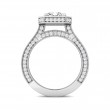 FlyerFit® 14K White Gold Micropave Halo Engagement Ring