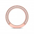 FlyerFit® 14K Pink Gold Micropave Bead Set Wedding Band