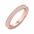 FlyerFit® 14K Pink Gold Micropave Bead Set Wedding Band