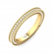 FlyerFit® 14K Yellow Gold Micropave Bead Set Wedding Band