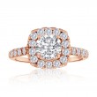 Round Diamond Pavé Halo Setting