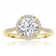 Round Diamond Halo Pavé Setting