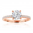 Round Diamond Pavé Engagement Ring