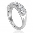 Round Diamond 5 Stone Halo Band