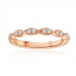 Round Diamond Pavé Milgrain Band