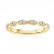 Round Diamond Pavé Milgrain Band