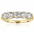 Round Diamond 5 Stone Shared Prong Band