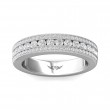 FlyerFit® 18K White Gold Channel  Wedding Band