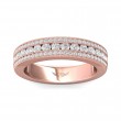 FlyerFit® 14K Pink Gold Channel  Wedding Band