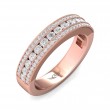 FlyerFit® 14K Pink Gold Channel  Wedding Band