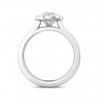 FlyerFit® 18K White Gold Channel and Shared Prong Engagement Ring