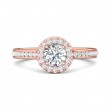 FlyerFit® 14K Pink Gold Channel and Shared Prong Engagement Ring