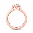 FlyerFit® 14K Pink Gold Channel and Shared Prong Engagement Ring