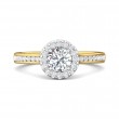 FlyerFit® 14K Yellow and 14K White Gold Channel and Shared Prong Engagement Ring