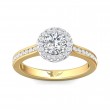 FlyerFit® 14K Yellow and 14K White Gold Channel and Shared Prong Engagement Ring