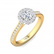 FlyerFit® 14K Yellow and 14K White Gold Channel and Shared Prong Engagement Ring