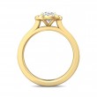 FlyerFit® 18K Yellow Gold Channel and Shared Prong Engagement Ring