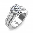 FlyerFit® 18K White Gold Encore Engagement Ring