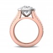 FlyerFit® 18K Pink Gold Shank And White Gold Top Encore Engagement Ring