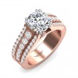 FlyerFit® 14K Pink Gold Shank And White Gold Top Encore Engagement Ring