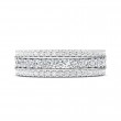 FlyerFit® Platinum Micropave Cutdown Wedding Band