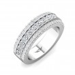 FlyerFit® Platinum Micropave Cutdown Wedding Band